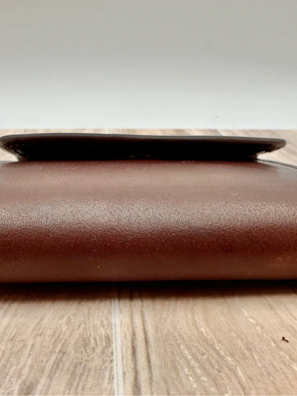 Vintage COACH Brown Leather Trifold Kiss-Lock Wallet Coin Purse 1995